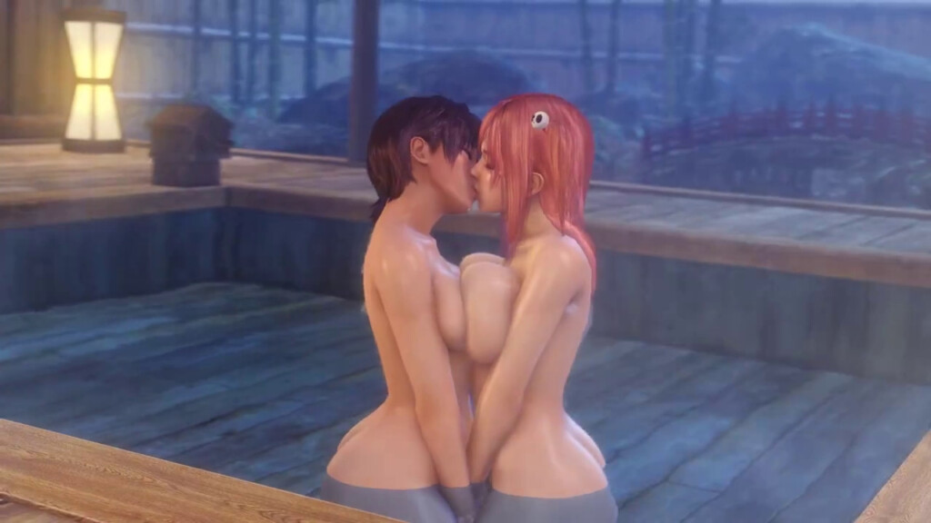 Honoka and Nagisa kissing