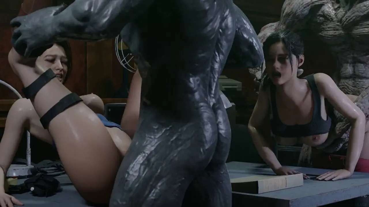 Jill and Claire fucked by Tyrants