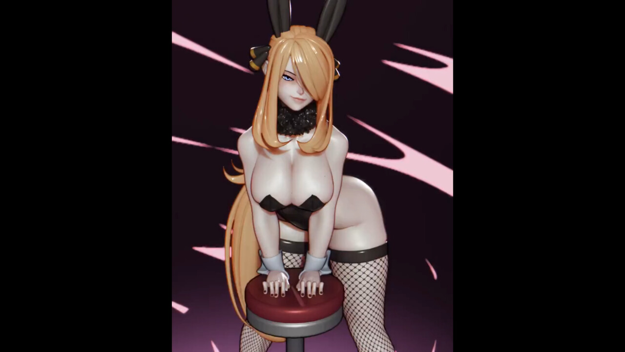 Cynthia in bunny suit