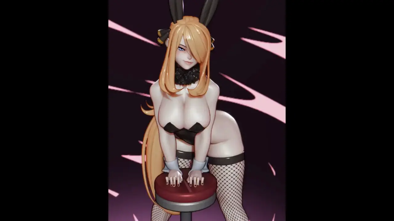 Cynthia in bunny suit