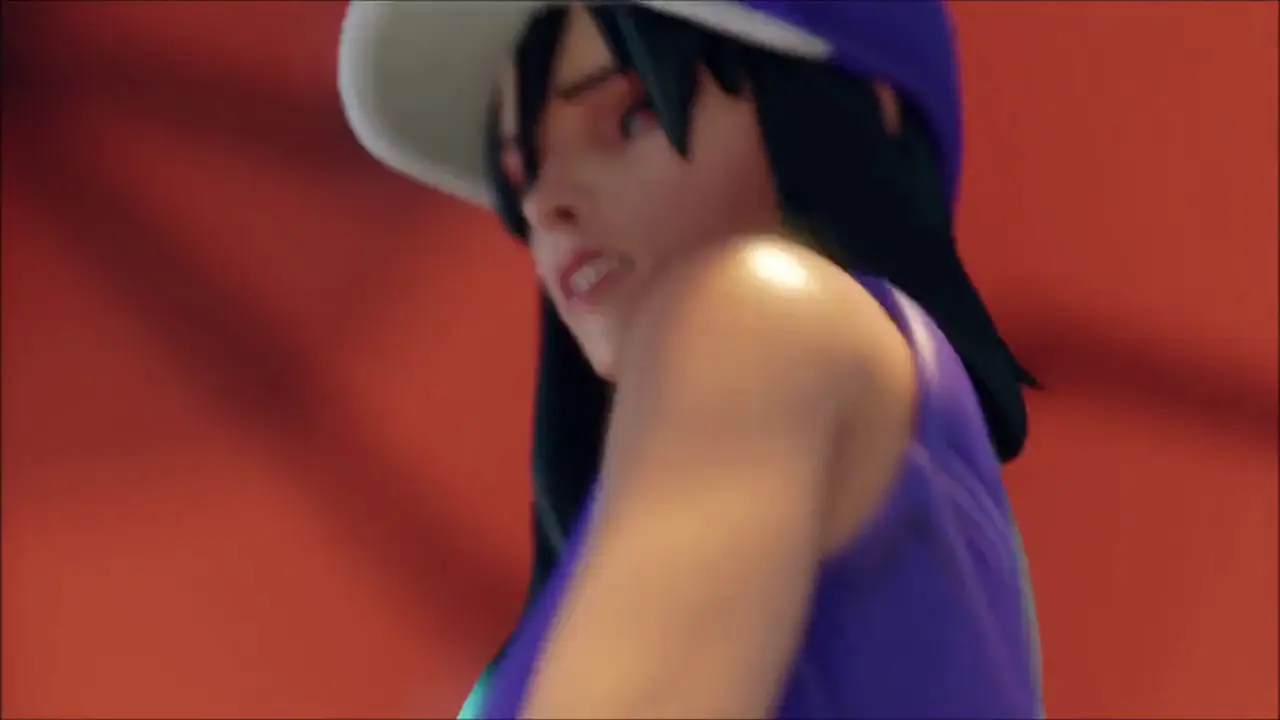 Le Sserafime Ashe riding a huge dildo