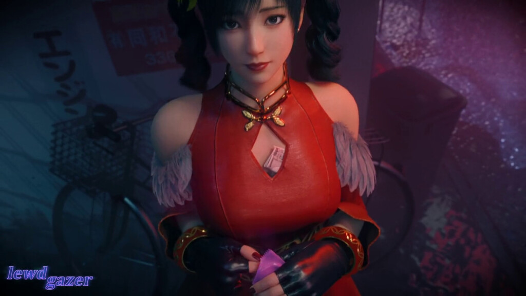 Ling Xiaoyu showing a condom trick
