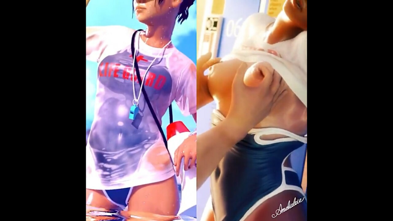 Playing with her nips