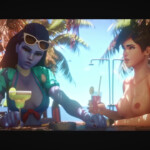 Tracer and Widowmaker sucking competition