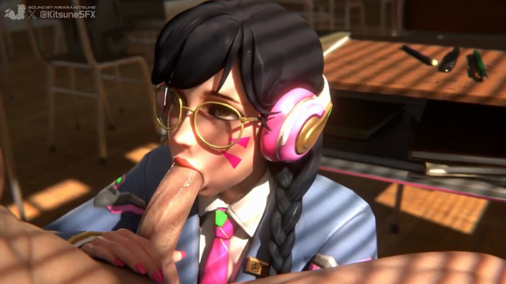 Academy D.va blowjob and facial