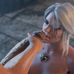Ciri gets a huge load on her face
