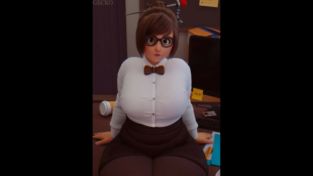 Giving Mei's tits a massage