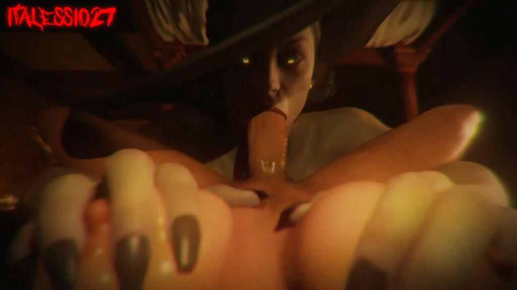 Lady Dimitrescu sucking a futa pov