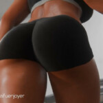 Pharah working out in the gym