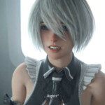 Cumming in Maid 2B's panties