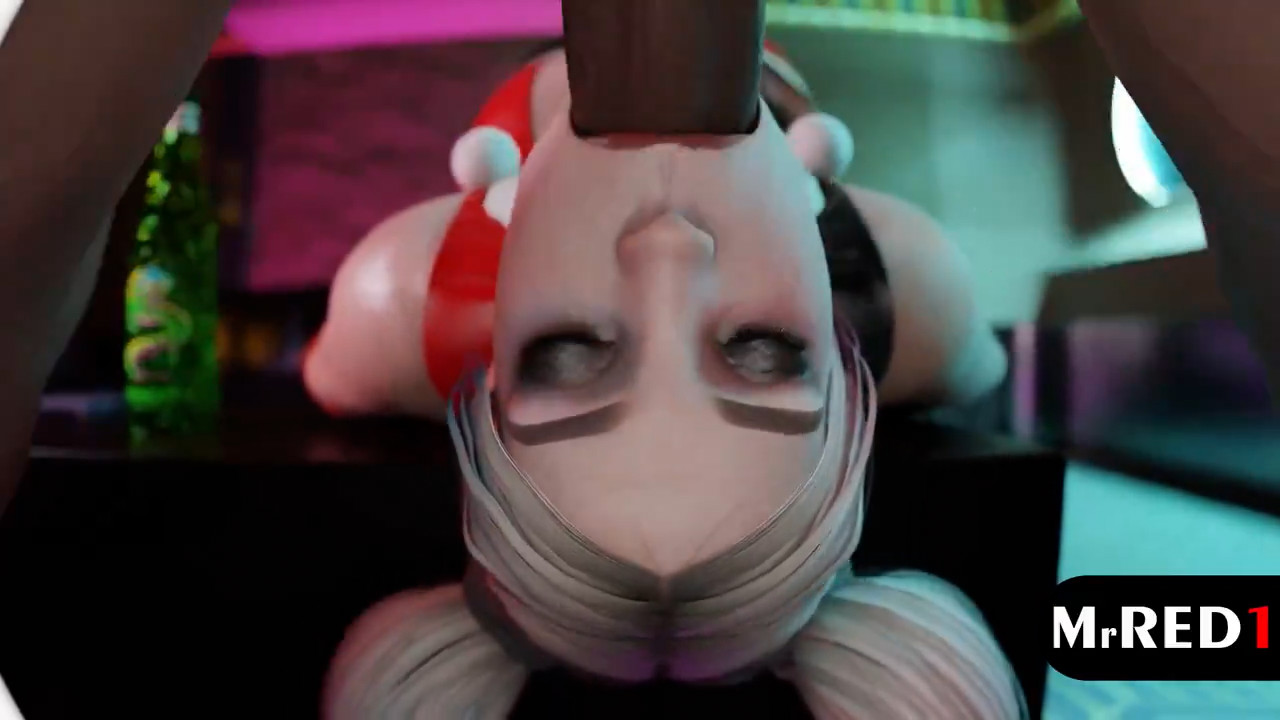 Harley Quinn face fucked upside down