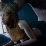 Luna in Ashley clothes taken from behind