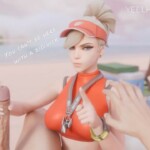 No boner in nude beach with Lifeguard Mercy