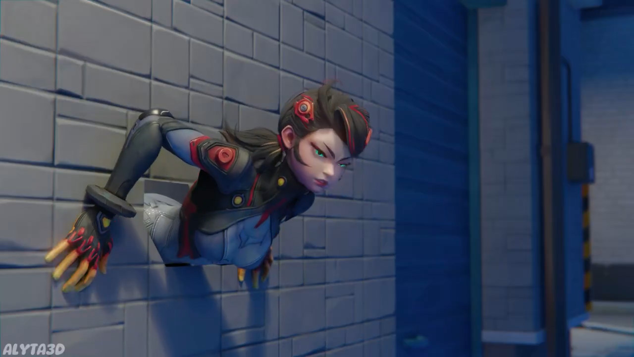 Peni Parker stuck in a wall