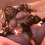 Sylvanas Windrunner rubbing her clit