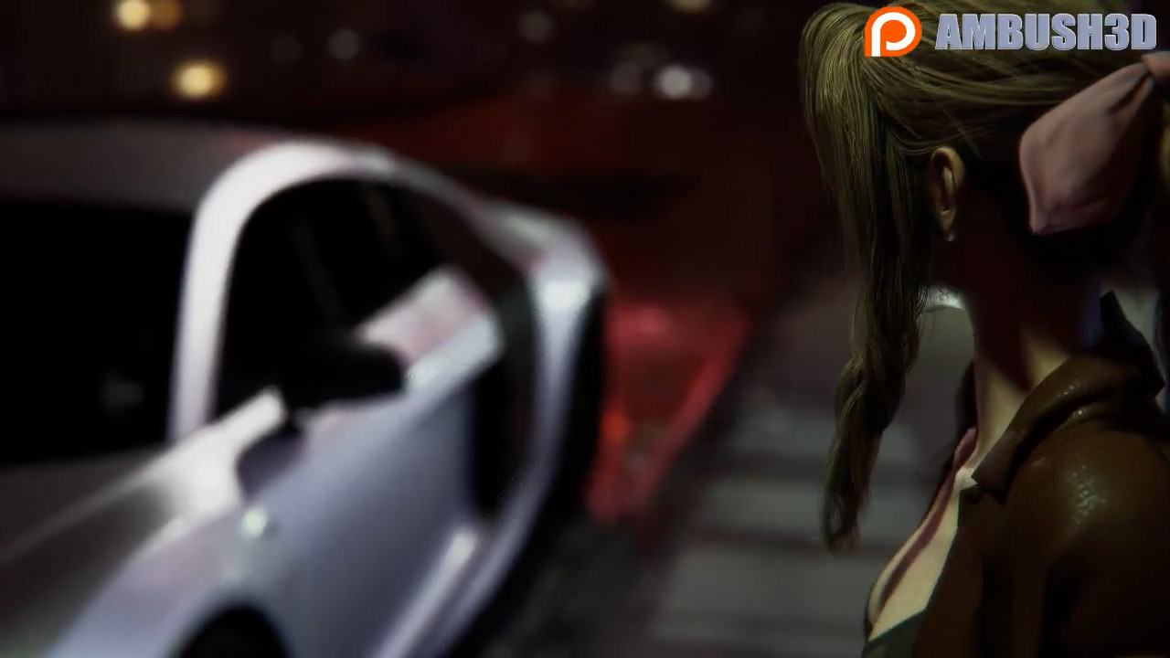 Aerith working late at night