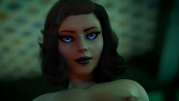 Elizabeth in cowgirl position