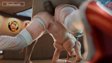 Loba standing doggystyle anal