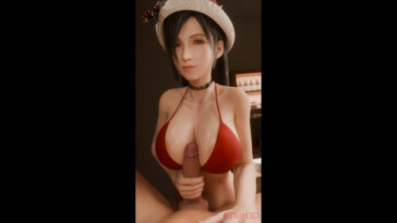 A Christmas handjob from Tifa