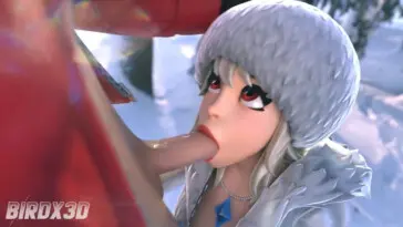 Alpine Lexa giving a blowjob