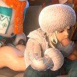 Alpine Lexa warming up in the cabin