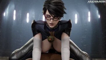 Bayonetta riding bbc in cowgirl position