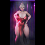 Busty Mercy bouncing her tits