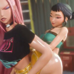 Futa Zoey and Mira backstage fun