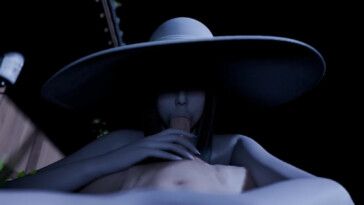 Hasshaku-sama giving a fellatio pov