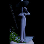 Hasshaku-sama giving a footjob