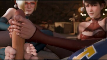 Maxine and Darcy feetjob