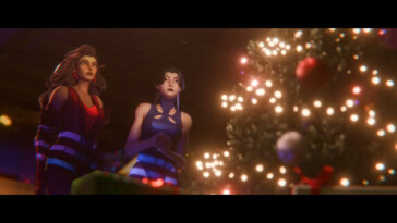 Scarlet Witch and Psylocke on Christmas