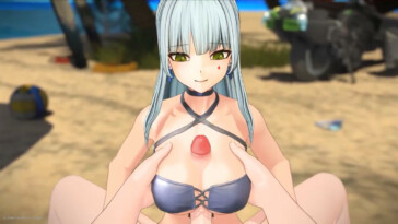 Swimsuit Klukai's paizuri pov