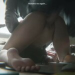 Anna Miller got caught and creampied