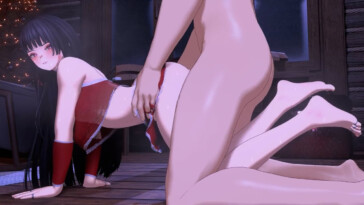 Christmas Chisa in doggystyle