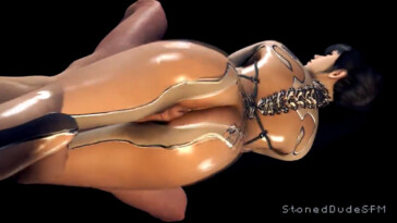 Eve grinding hard with her thighs