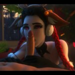 Reindeer Widowmaker blowjob and facial