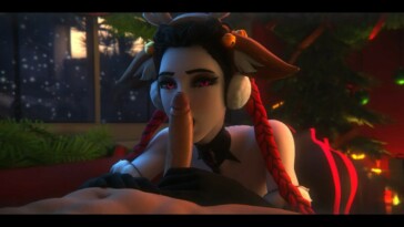 Reindeer Widowmaker blowjob and facial