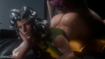 Rogue getting plowed by Gambit