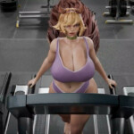 Squirrel Girl titty fuck and blowjob in the gym