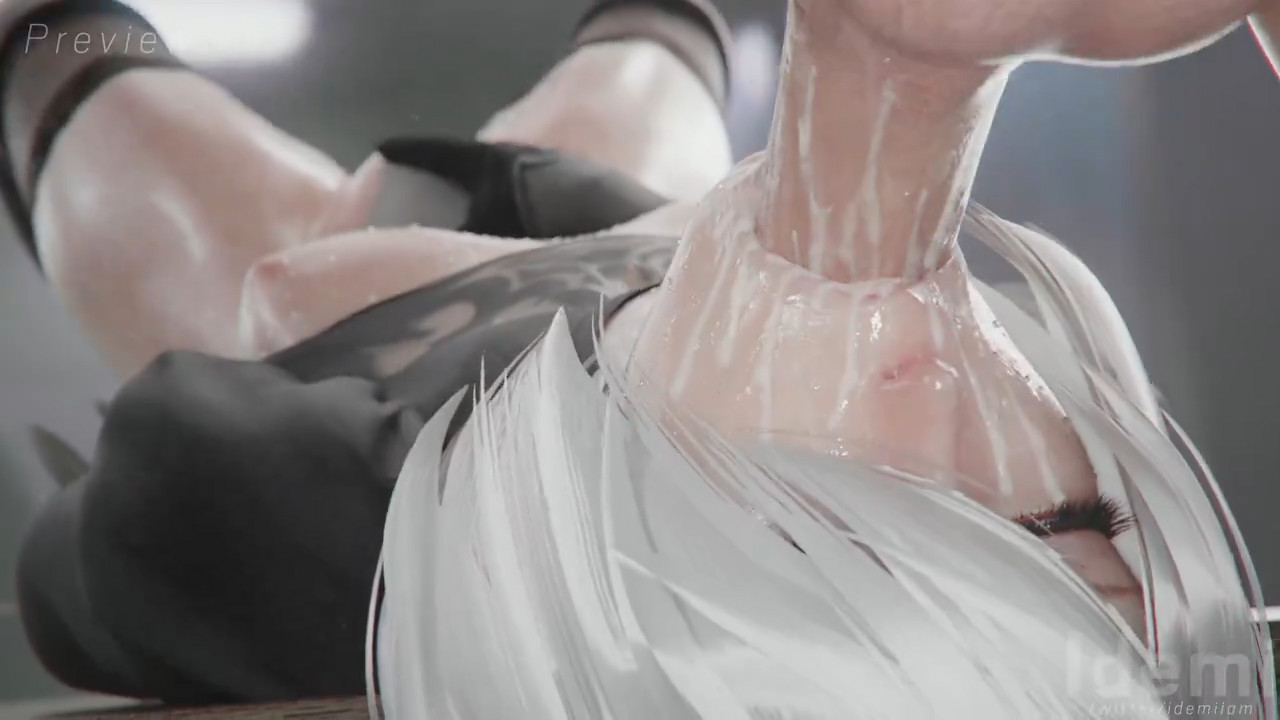 Yorha 2B sloppy fellatio