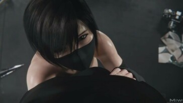Yuffie Kisaragi masked blowjob