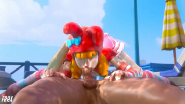 My Melody D.va giving a blowjob