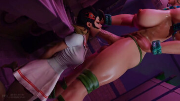 Rogue fucking and cumming in Peni's mouth