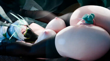 Ruined bunny Akali mating press and creampie