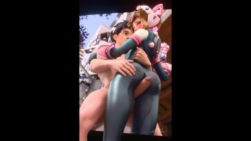 Uraraka Juno gives Wuyang a thighjob