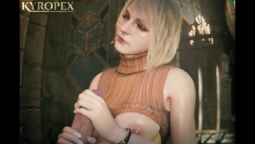 Ashley Graham handjob then thighjob