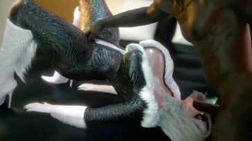 Black Cat deepthroated and huge cumshot