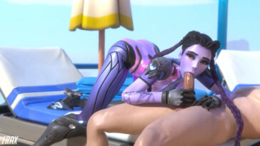 Braided Widowmaker giving a bj
