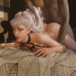 Evelynn hair pulled and fucked